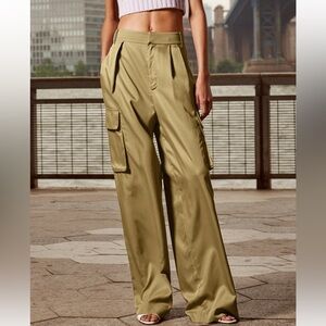 Tibi Drapey Suiting Asymmetrical Pleat Stella Pant